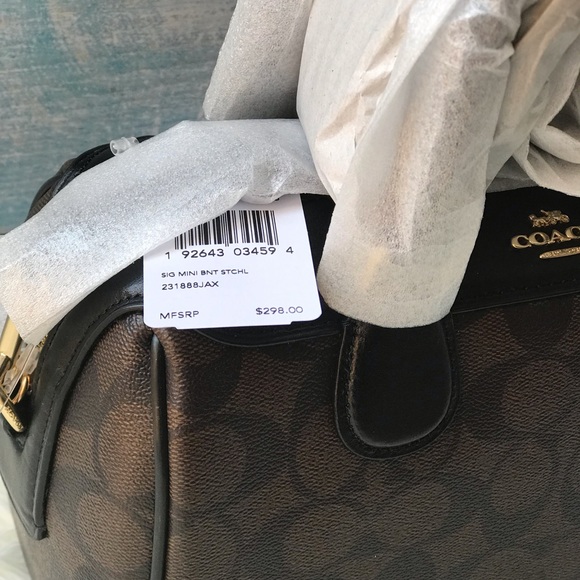Sold COACH MINI BENNETT SATCHEL IN SIGNATURE CANVA - Picture 6 of 8